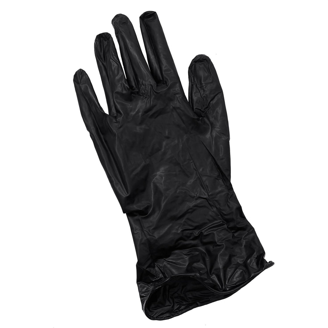 Medium 2ct Black Vinyl Gloves