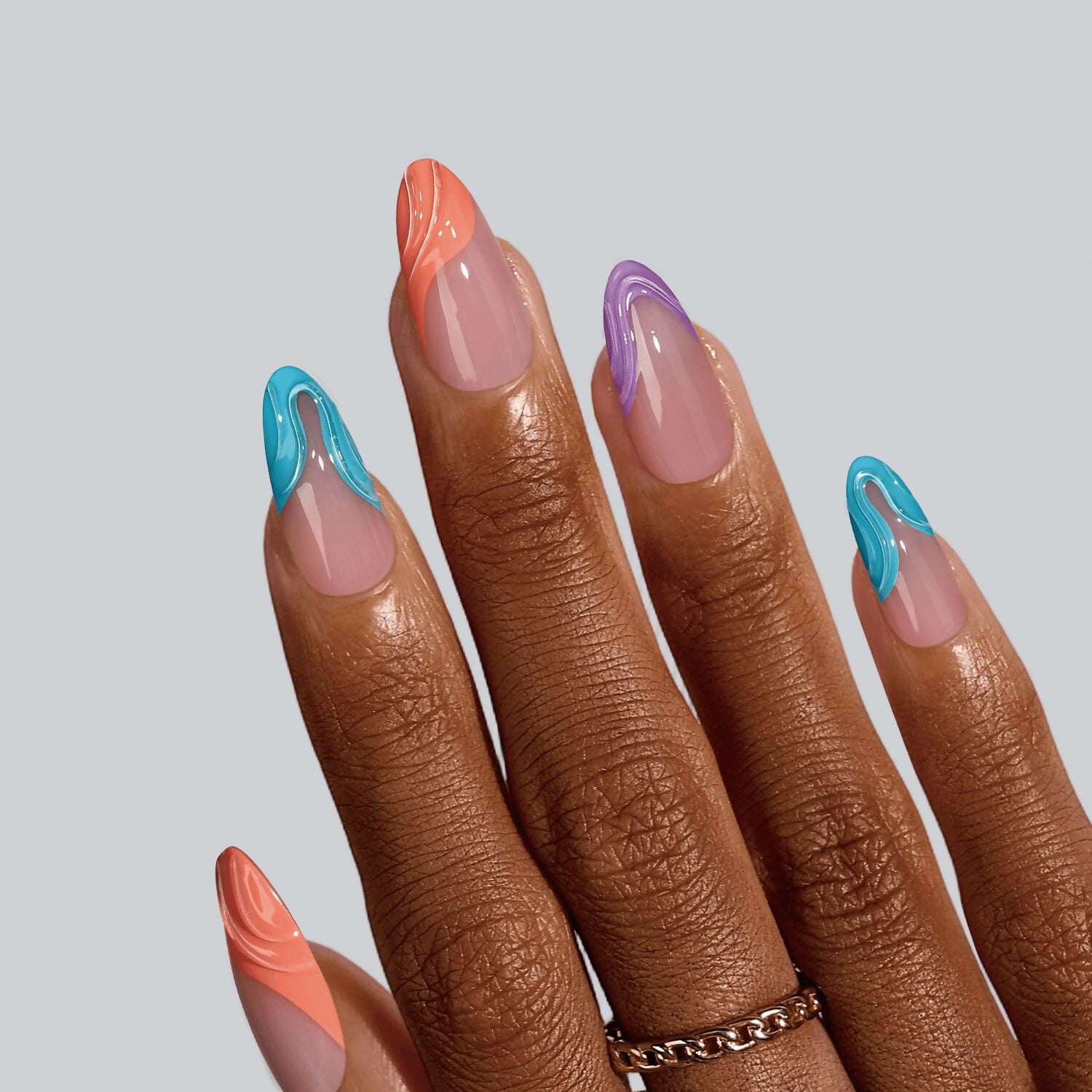 XCOATTIPS® 3D French - Medium Almond Beach Collection