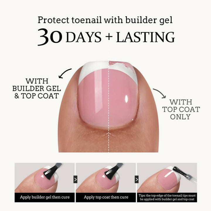 XCOATTIPS® Toe Nails - Short Squoval White French