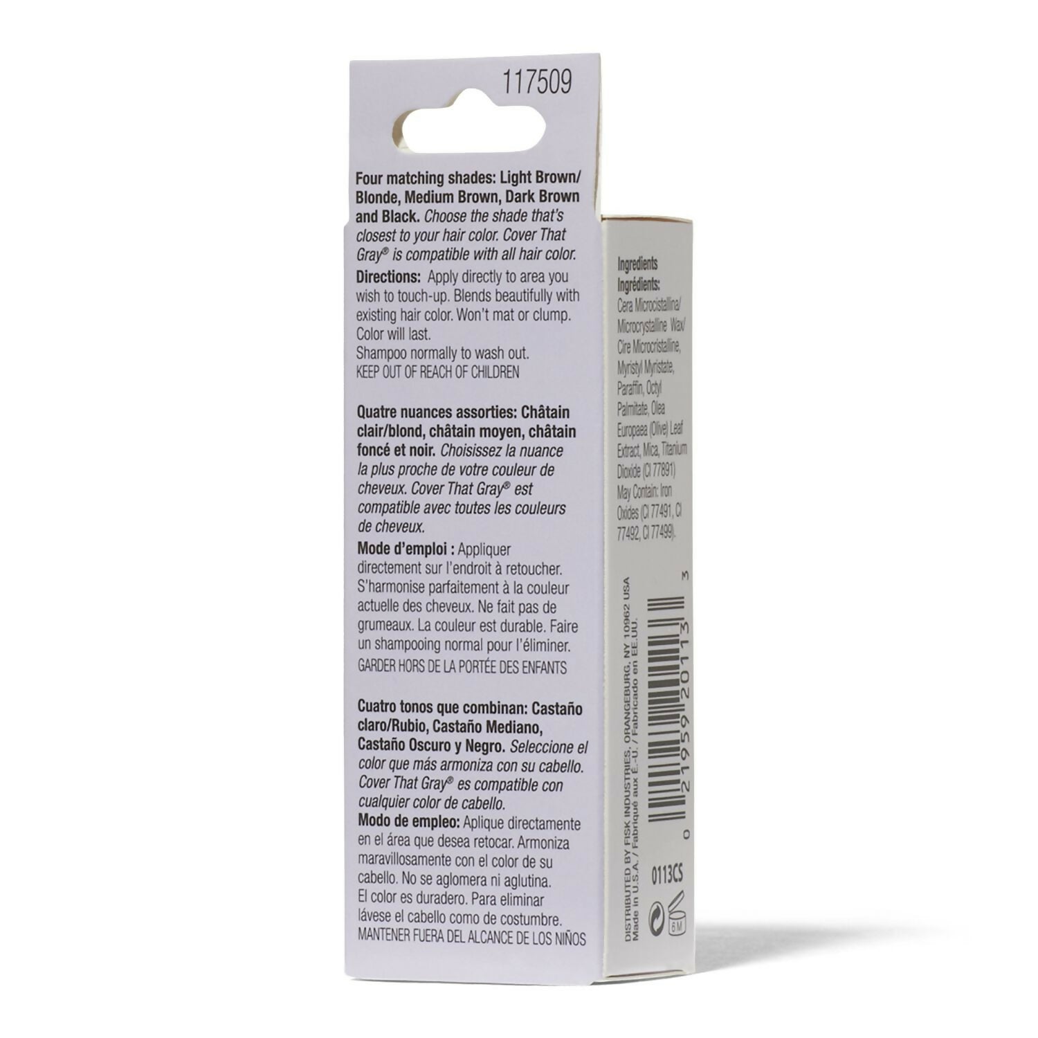 Black Temporary Color Touch Up Stick