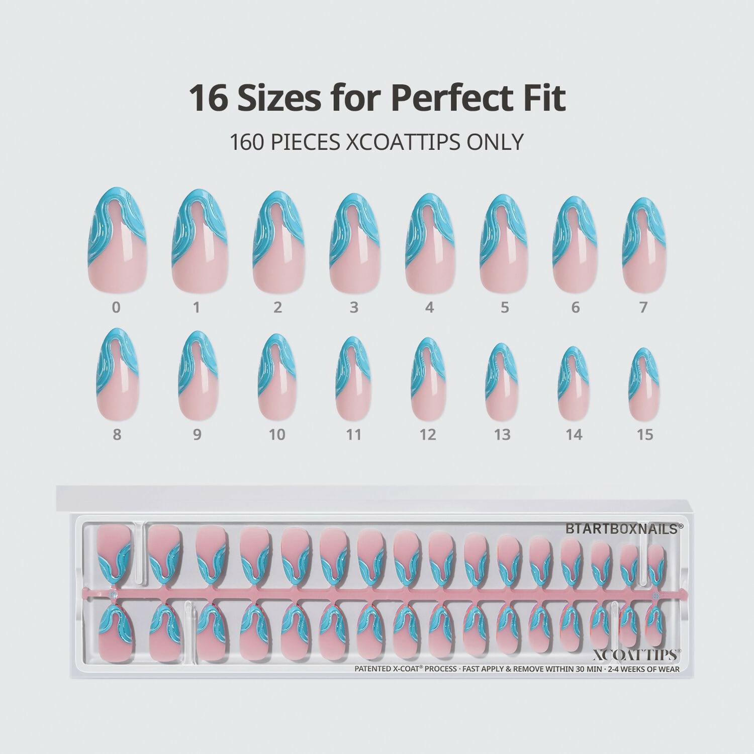 XCOATTIPS® 3D French - Medium Almond Beach Collection