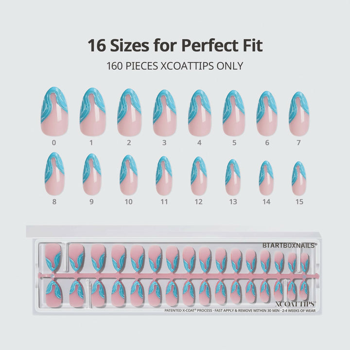 XCOATTIPS® 3D French - Medium Almond Beach Collection